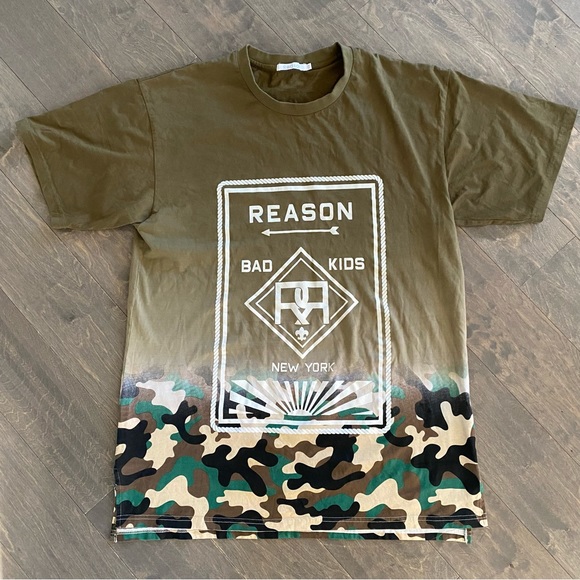 Reason Bad Kids NYC Camo Dipped T-Shirt - Picture 2 of 10